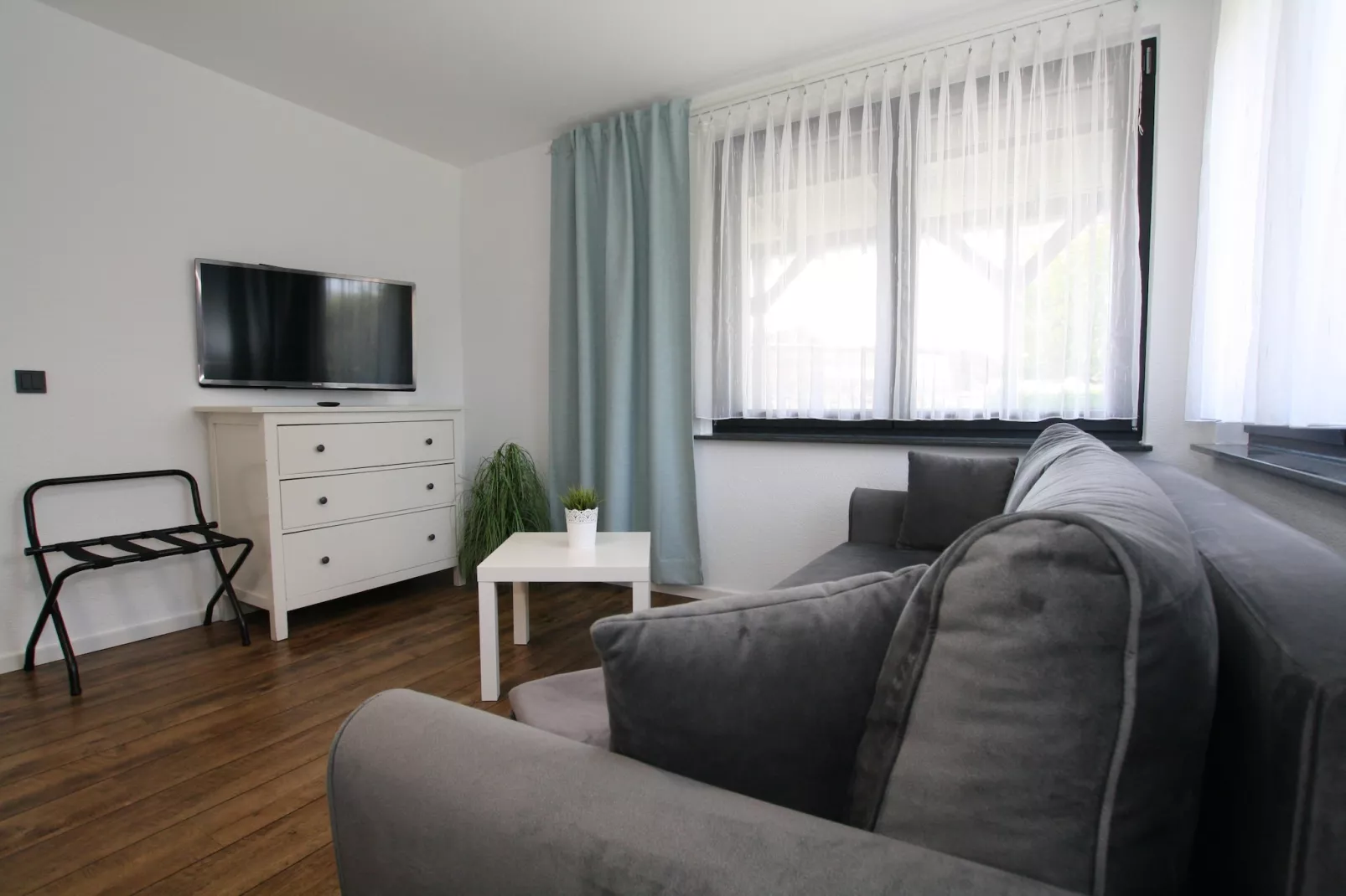 Ferienhaus mit Wasserblick 3 Pers-Woonkamer