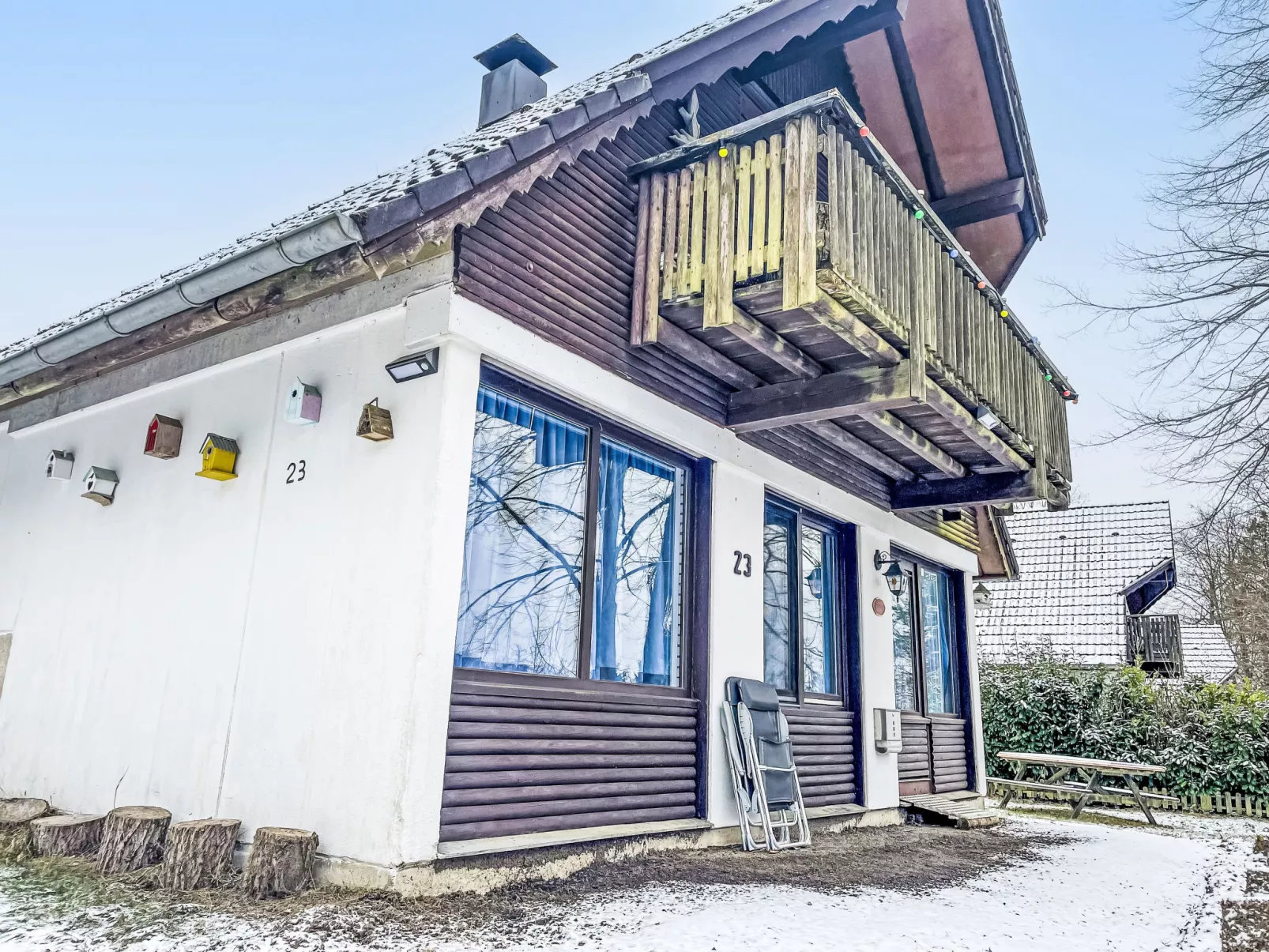 Woodys- Waldhütte-Buiten