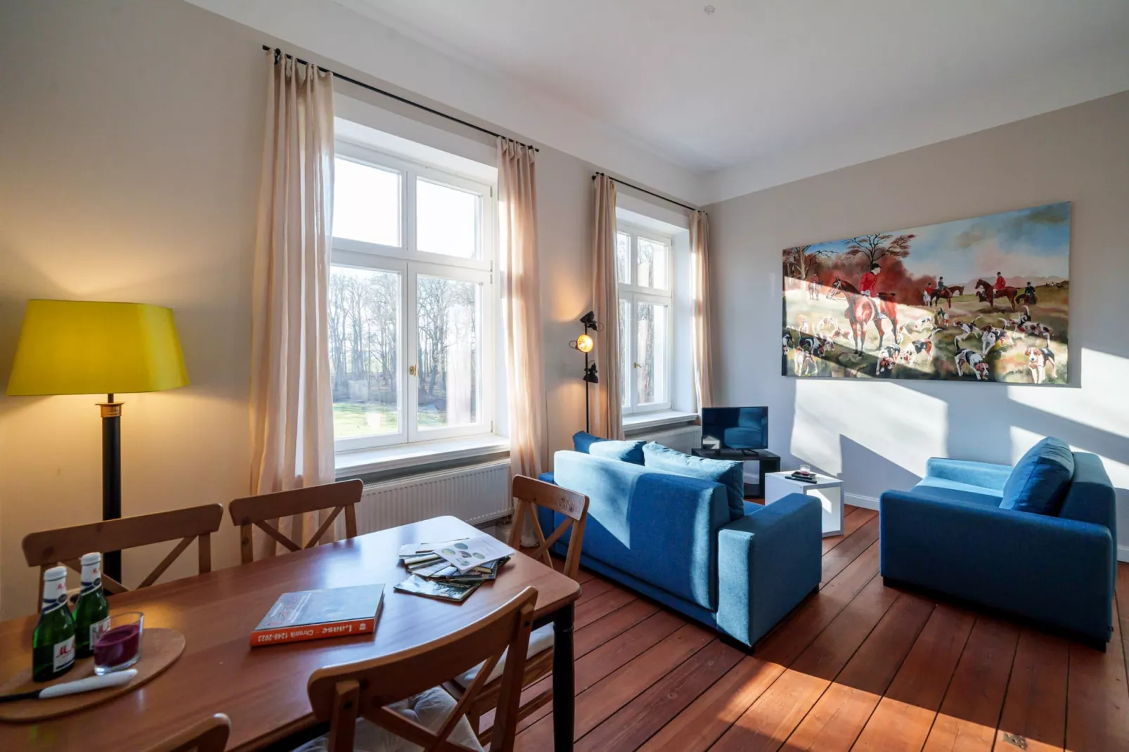 Ferienwohnung Weitblick-Woonkamer