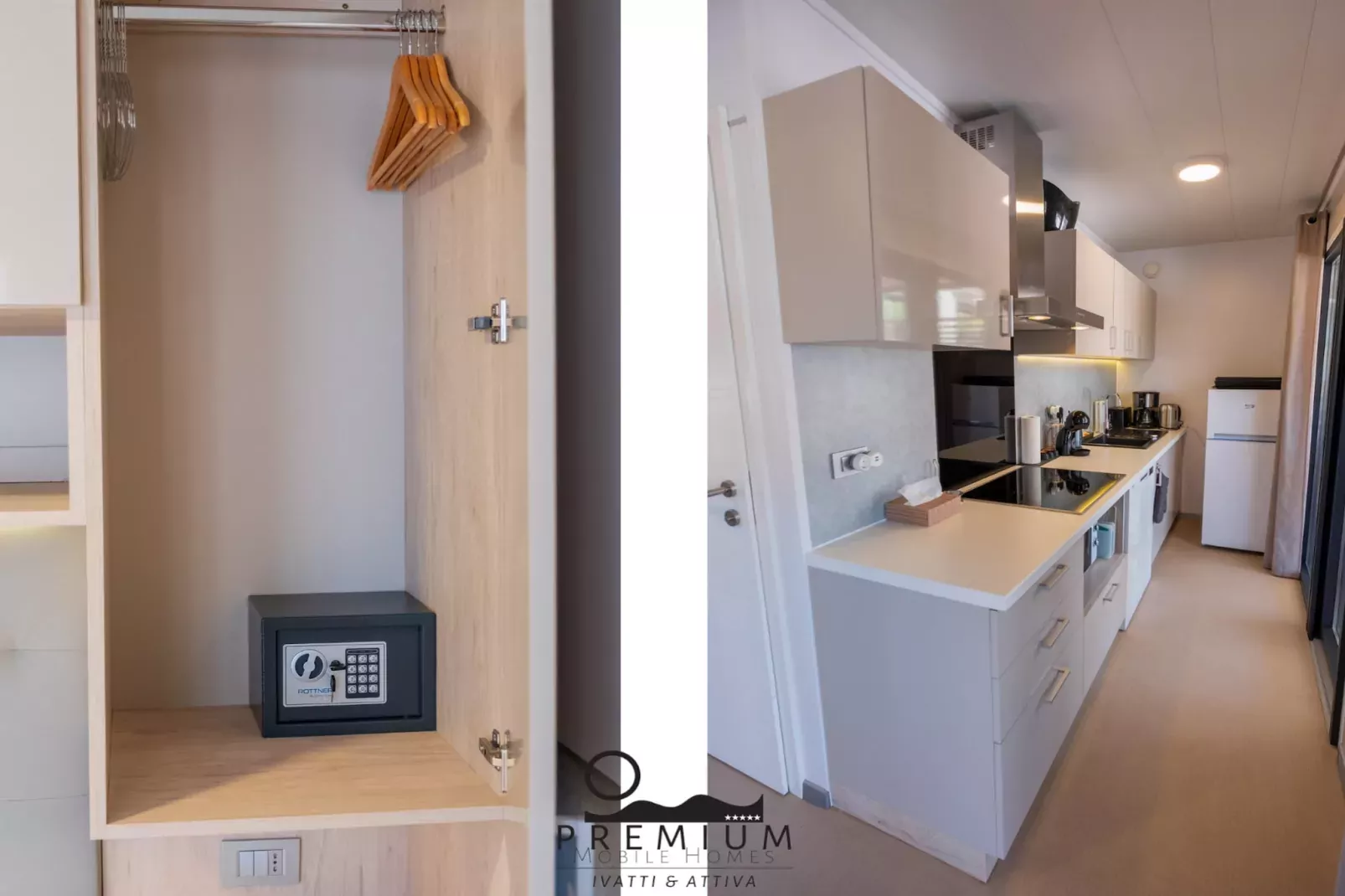 Charming Two-bedroom Mobile Homes Drage - Mobile Home with Sea View-Keuken