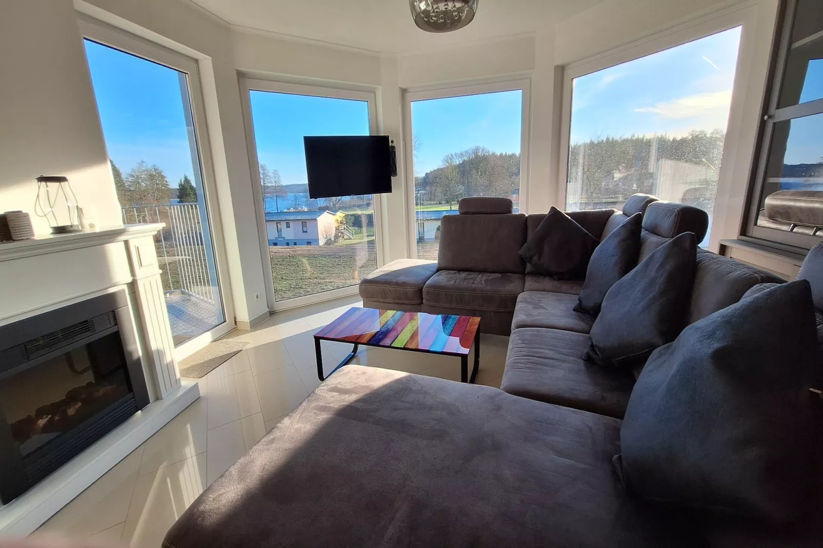Ferienwohnung Seeblick-Woonkamer