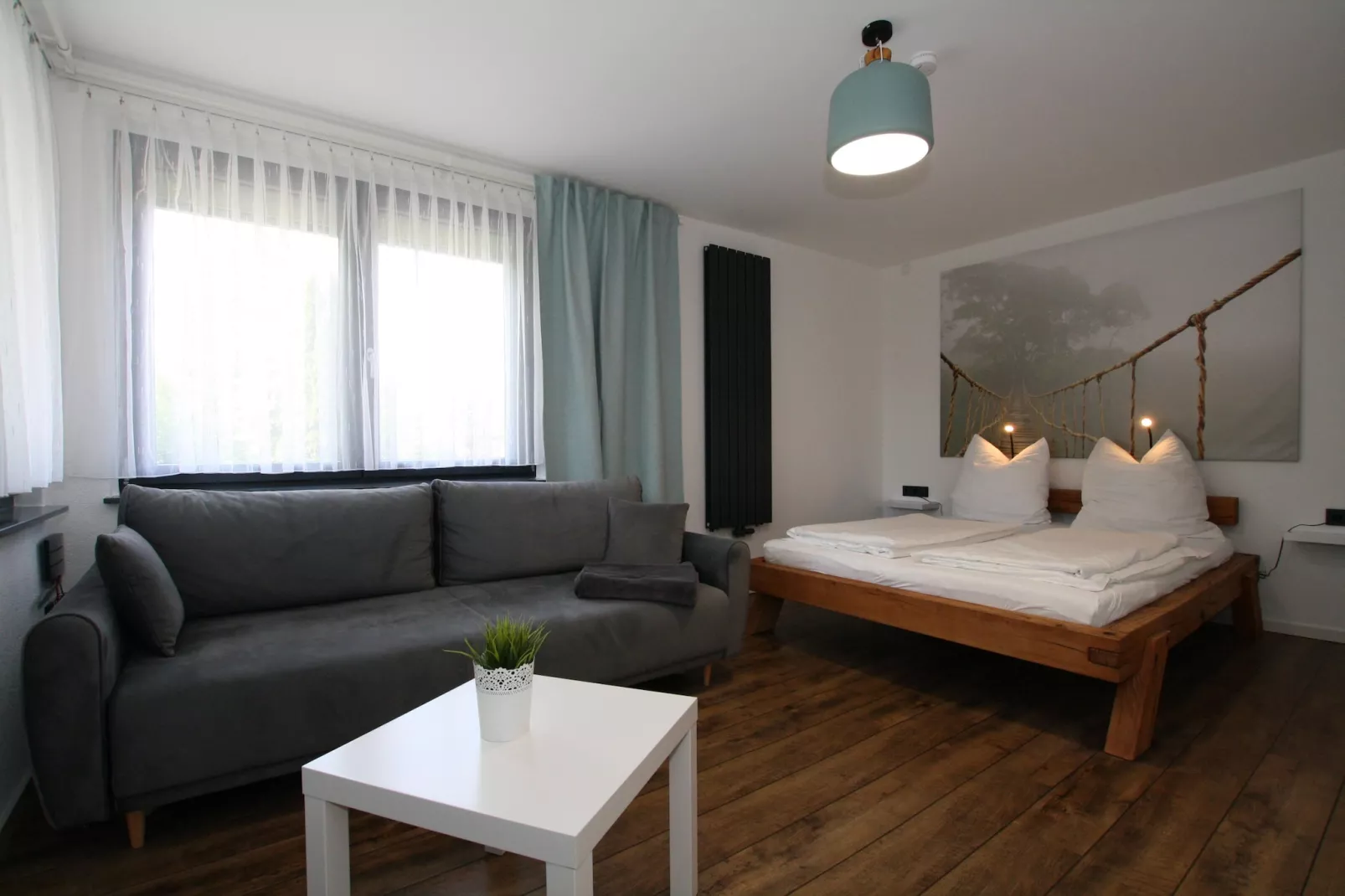 Ferienhaus mit Wasserblick 3 Pers-Woonkamer