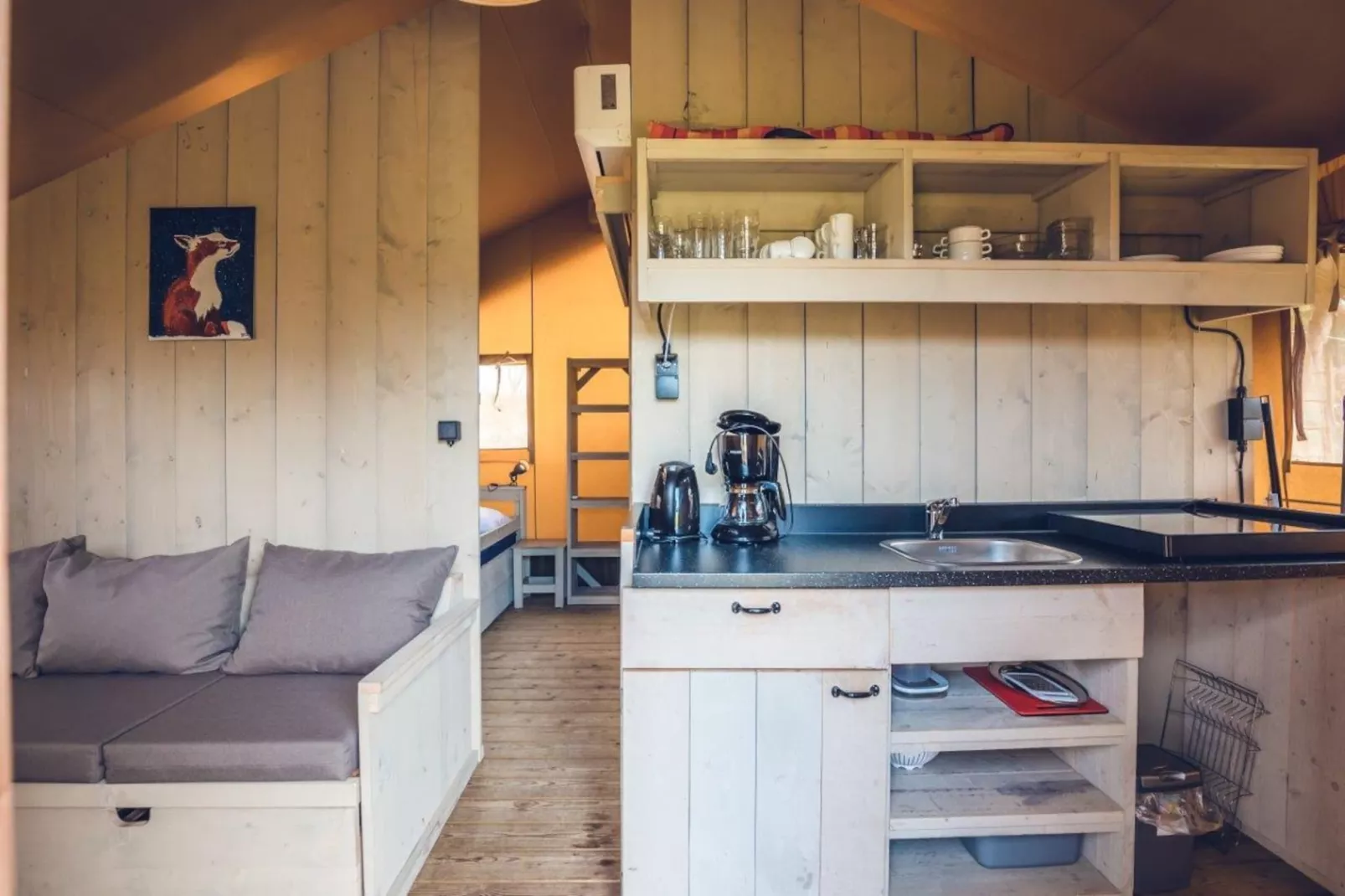 Safari tent 'Vos' | 2 - 5 people-Keuken