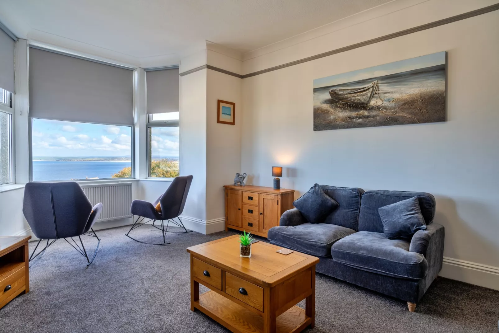 No. 6 Porthgwidden-Woonkamer