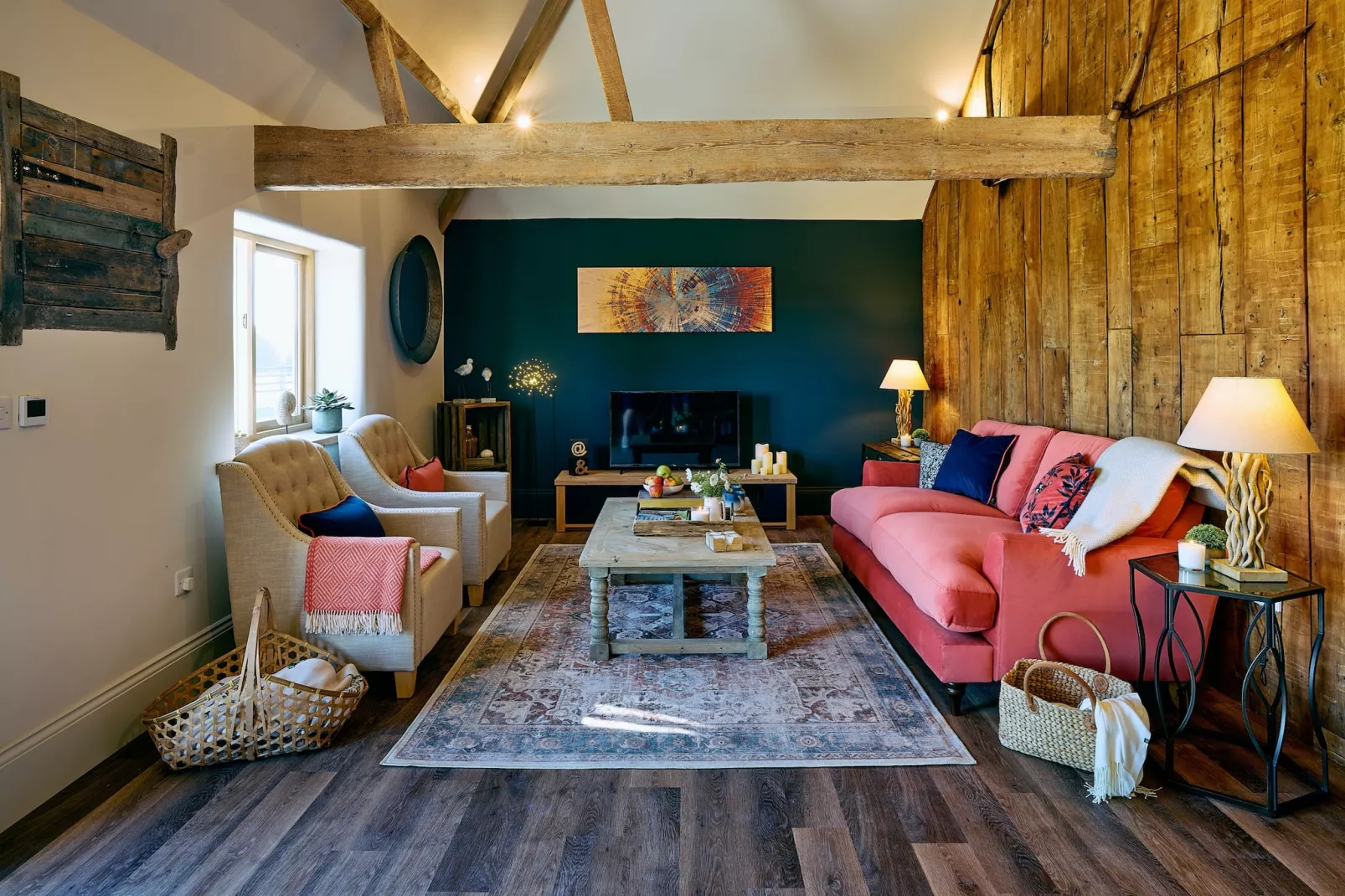 The Shooting Lodge at Mount Pleasant Barns-Woonkamer