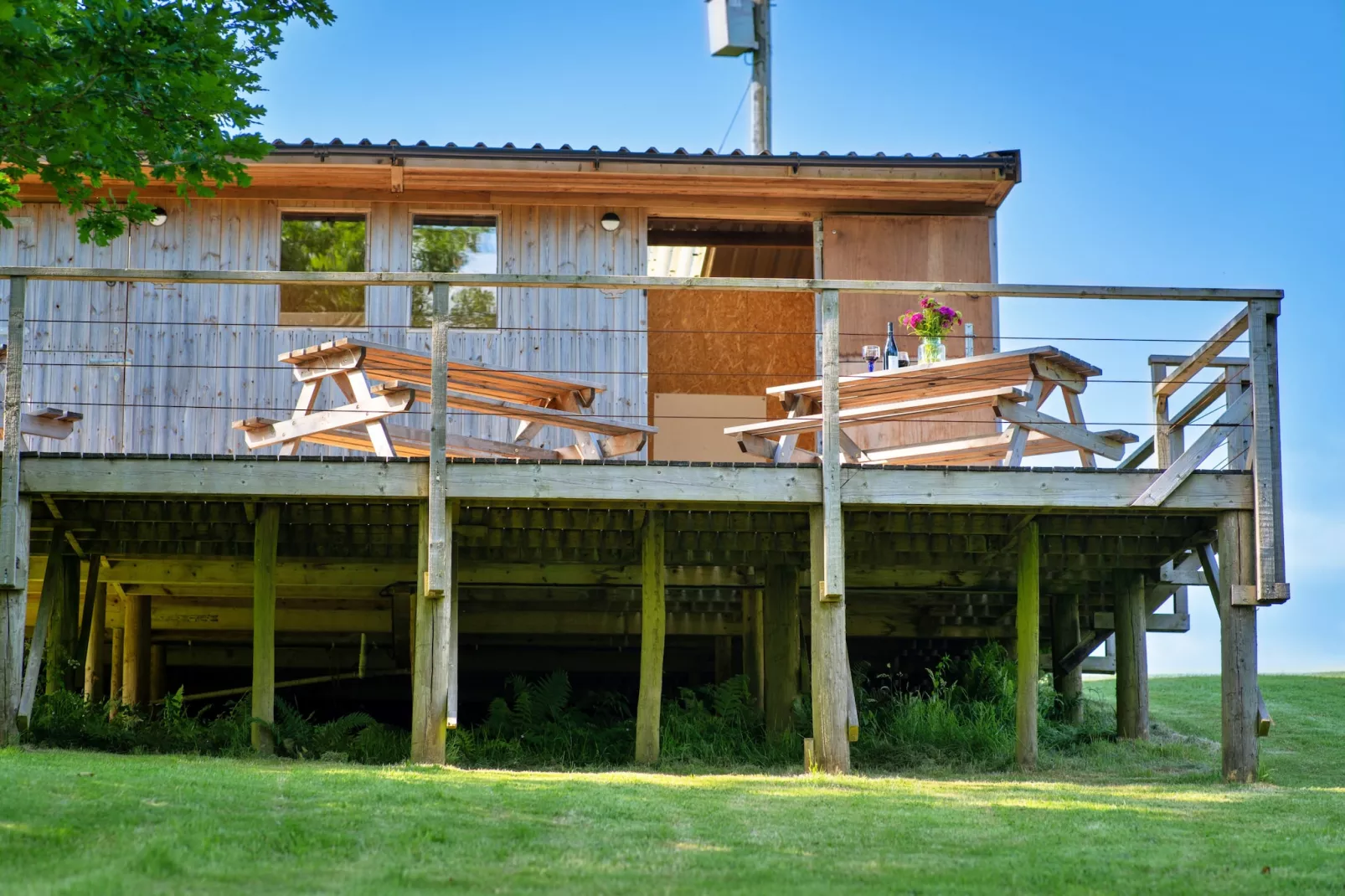 'Exmoor' Wooden Eco-Lodge-Buitenkant zomer