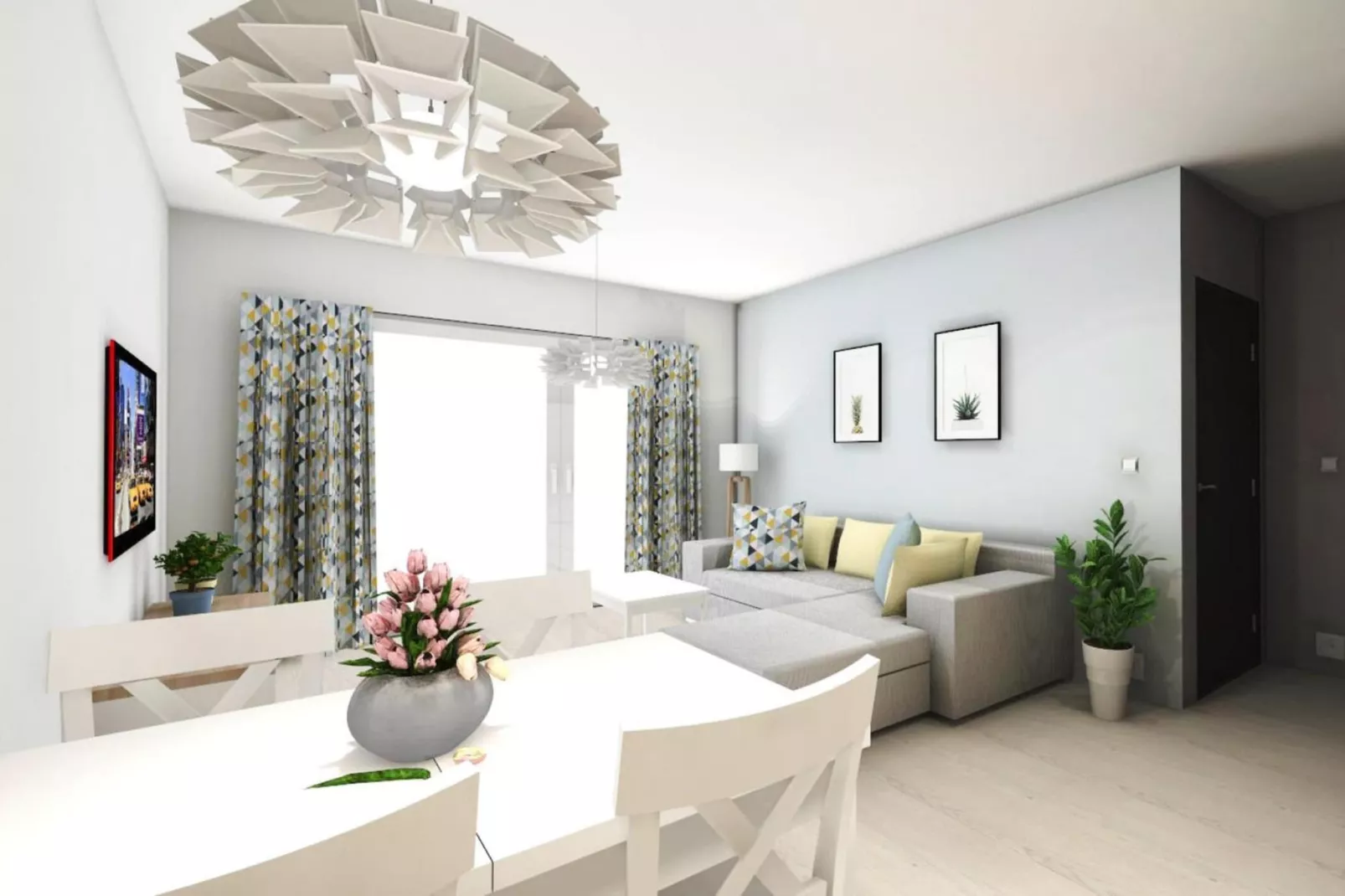 Apartamenty przy Nadmorskiej 104 38m2 Grzybowo-Woonkamer