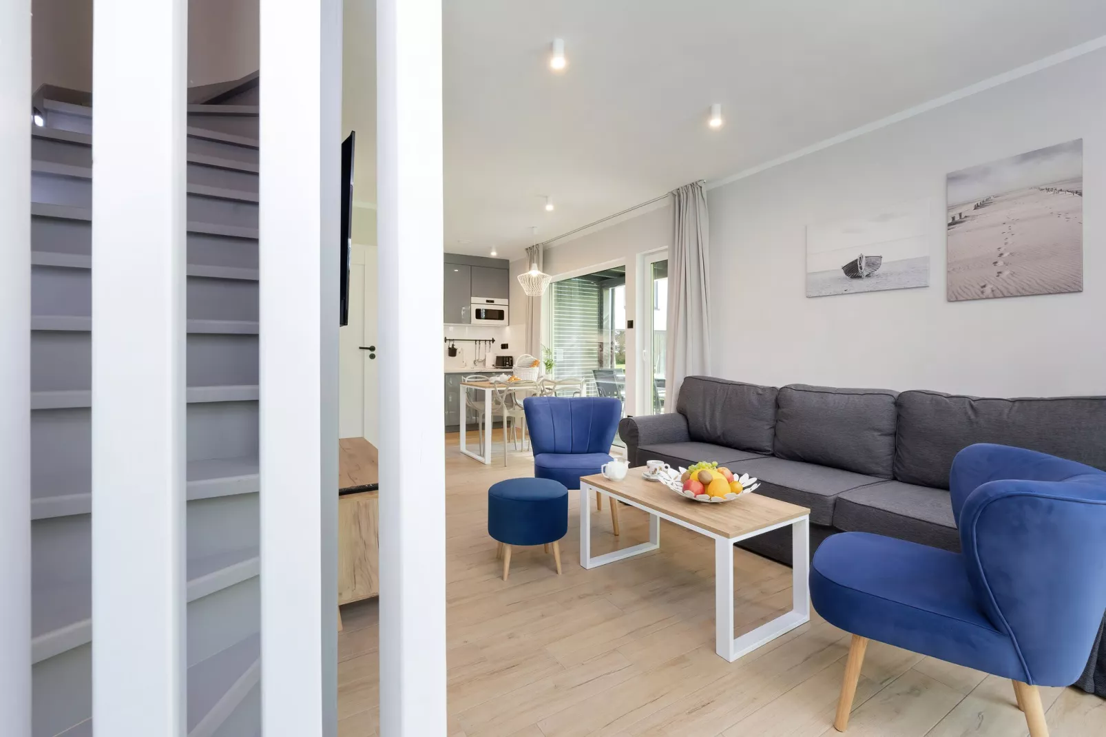 Villa Hoff Ferienhäuser Domek 6 Pers-Woonkamer