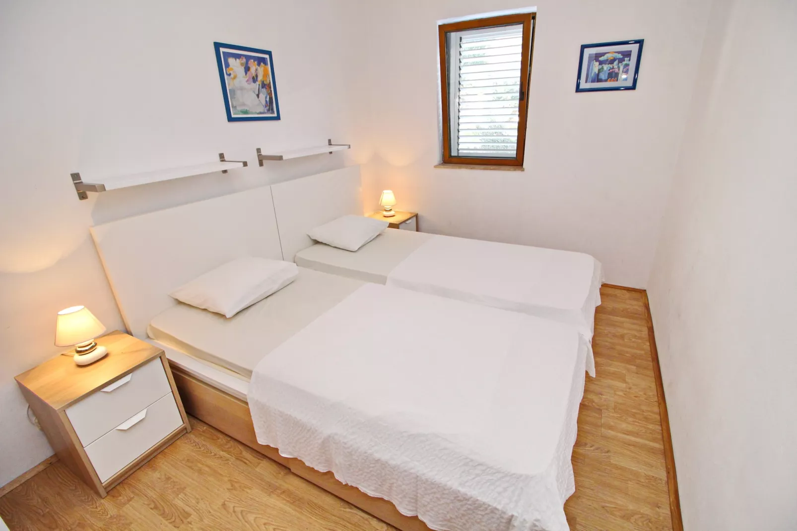 Apartments Marković Orebić-  Two Bedroom Apartment with Terrace and Garden View (A1)-Slaapkamer