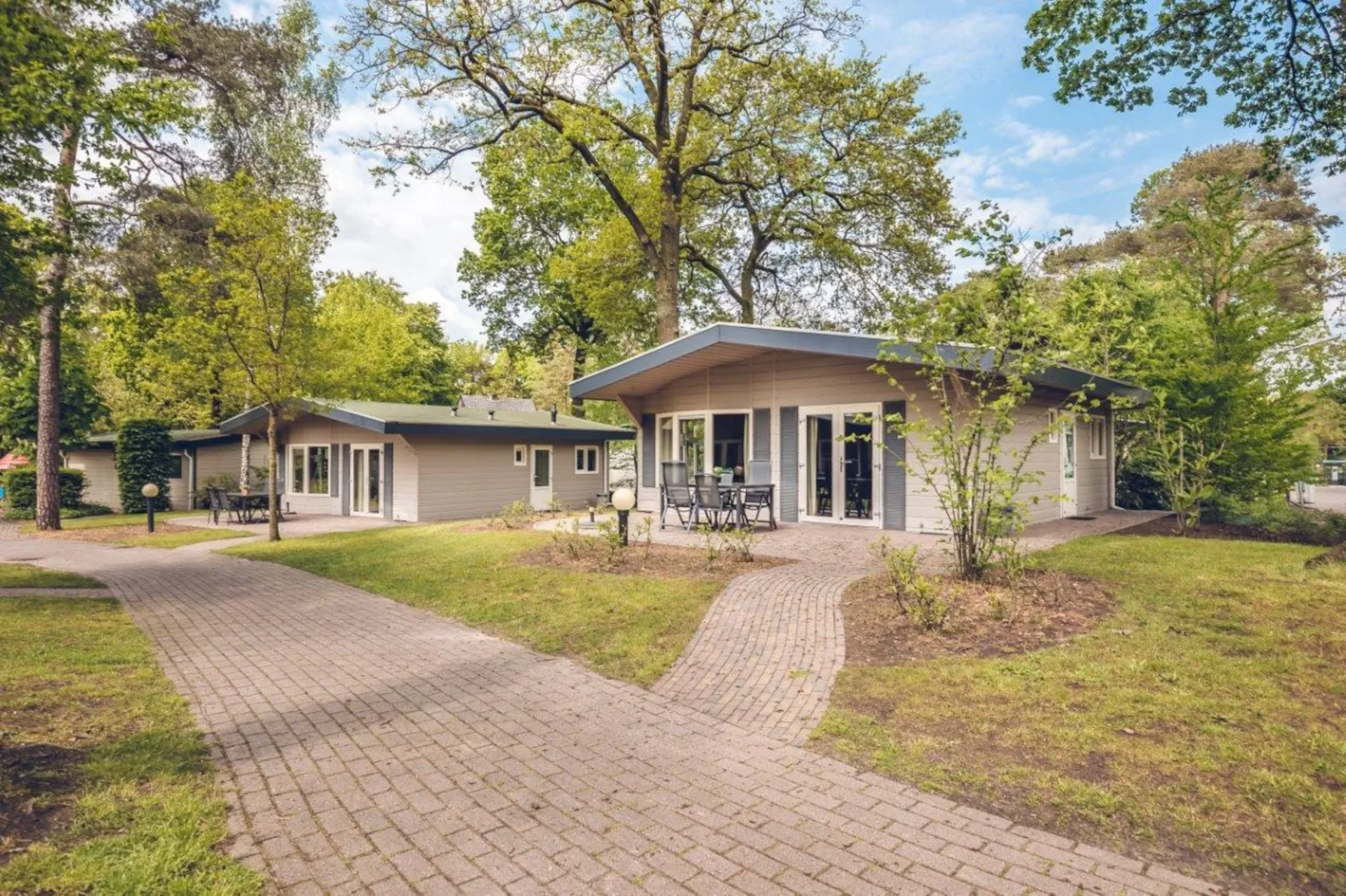 Bungalow Chalet+ | 2 - 4 people-Buitenkant zomer