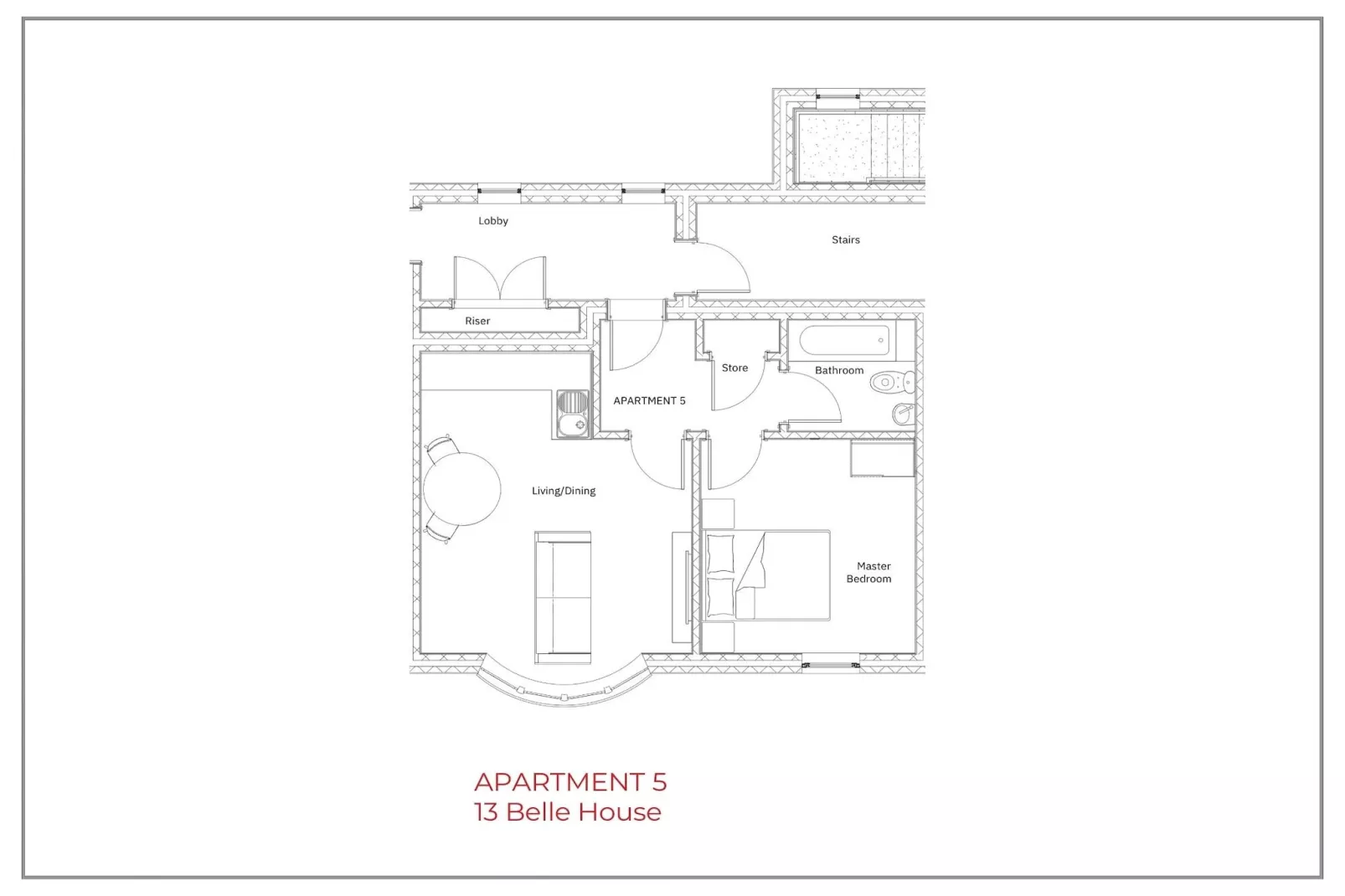 Belle House, Apt 5-Plattegrond