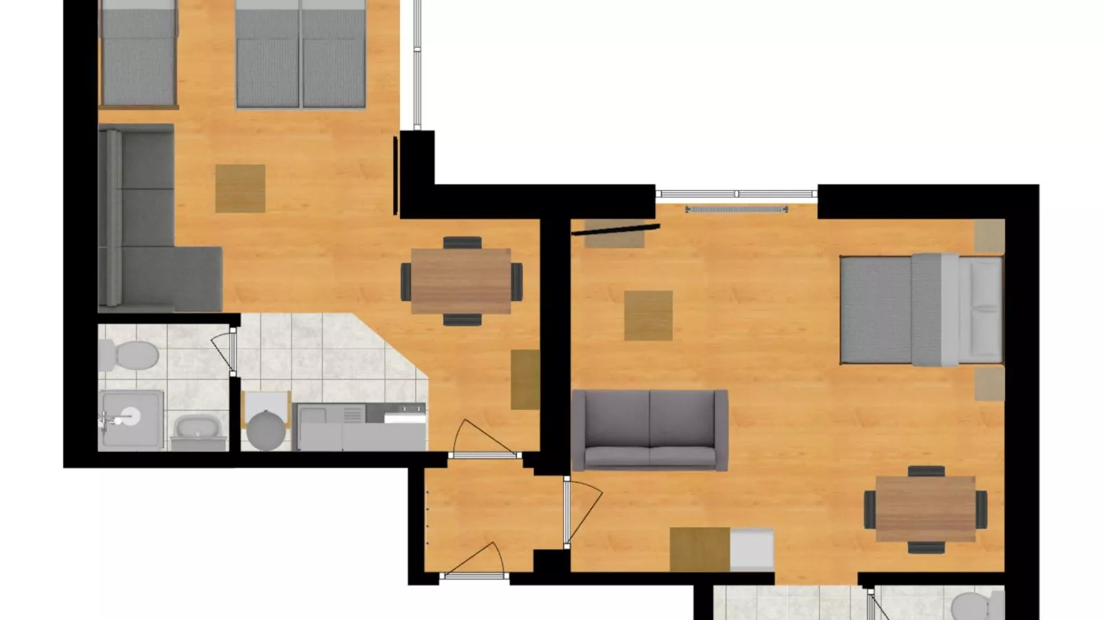 Town House 1 und 2-Plattegrond