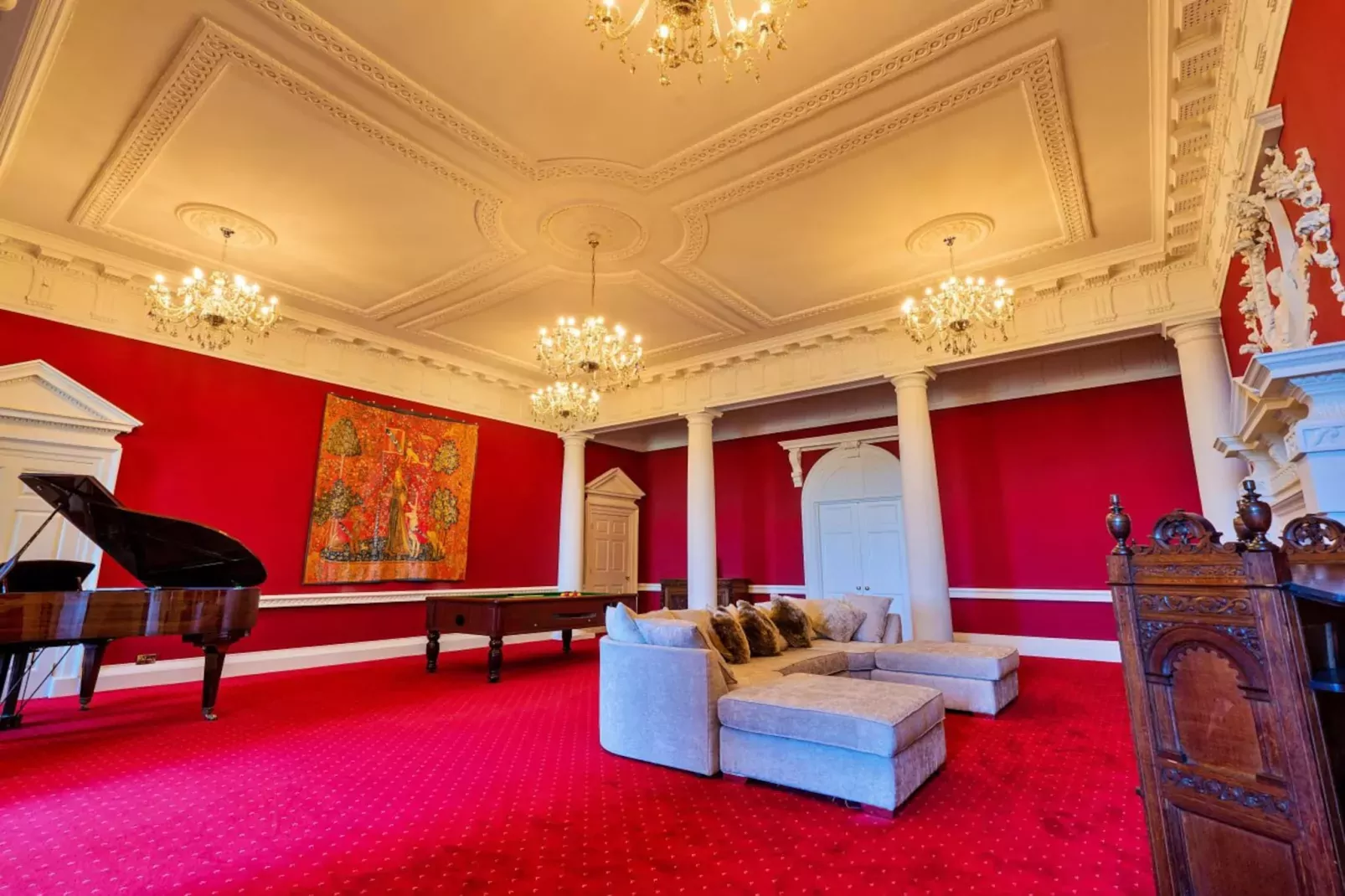 Hickleton Hall-Woonkamer