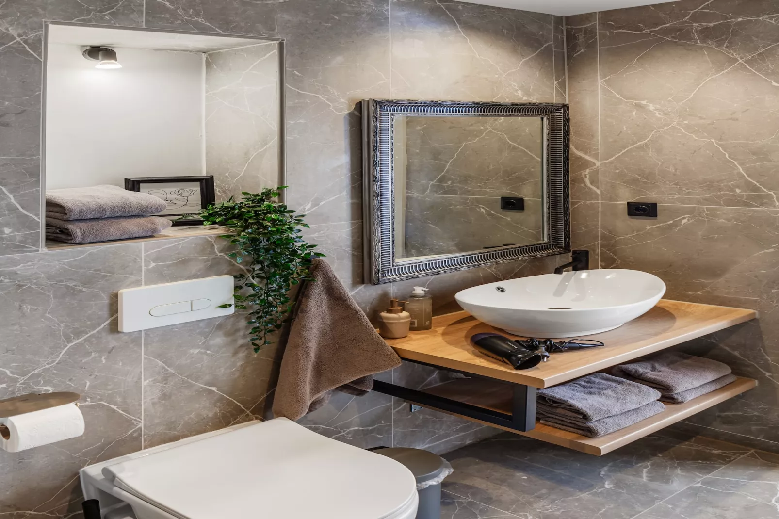 Modern Stay Studio mit Balkon-Badkamer