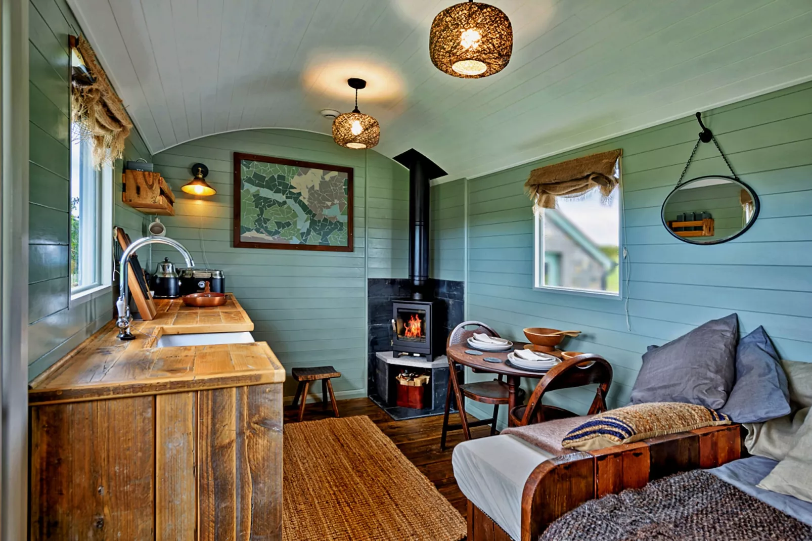 'Joan' Shepherds Hut-Keuken