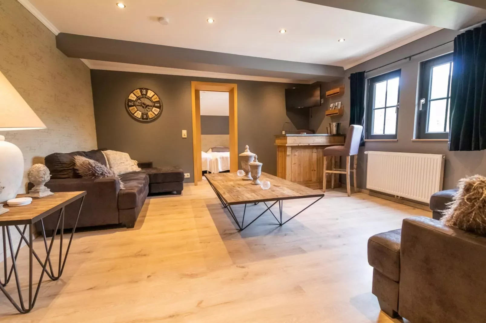 Appartement Ferme Simon-Woonkamer