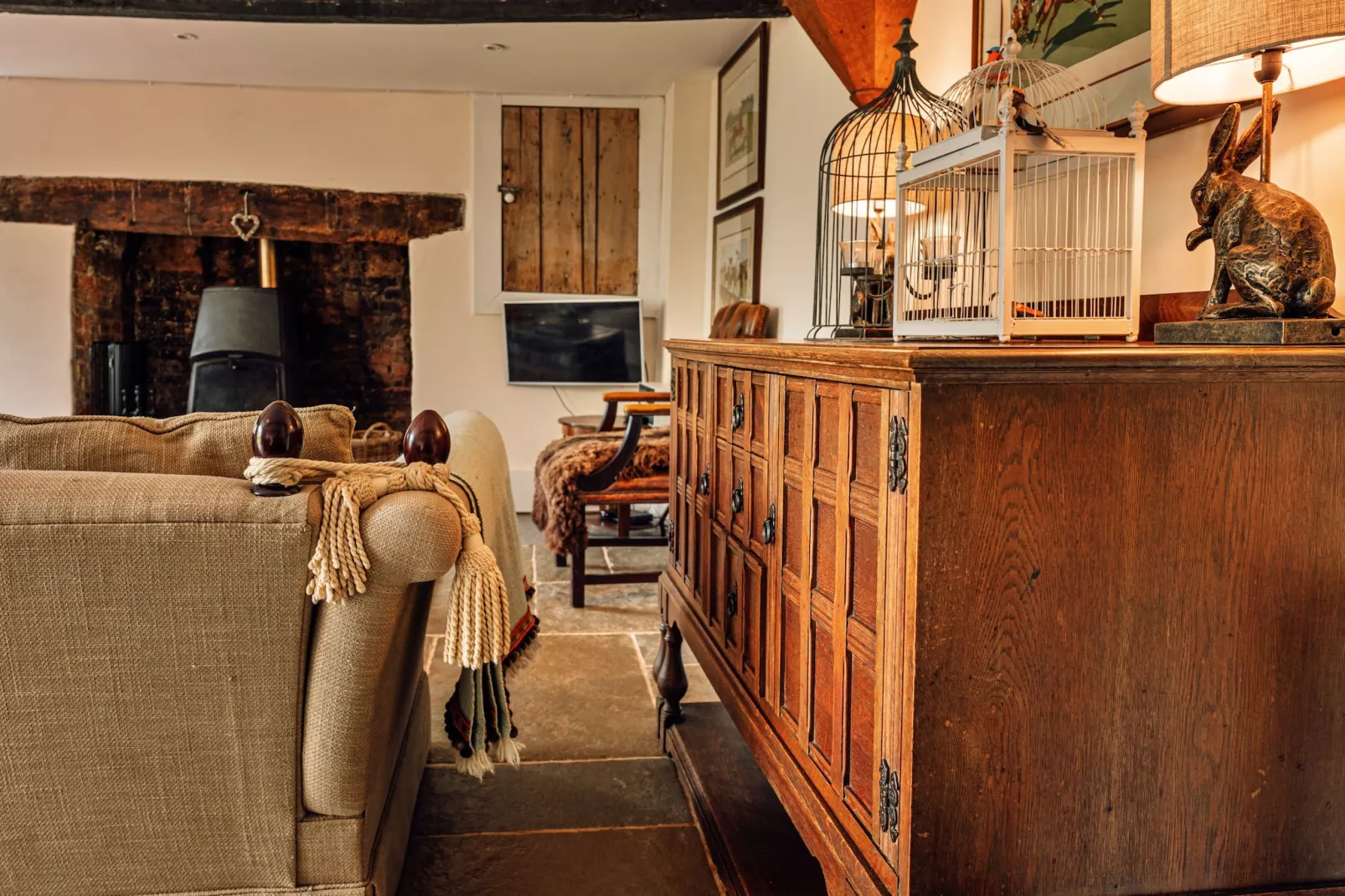 Beili Glas Cottage-Woonkamer