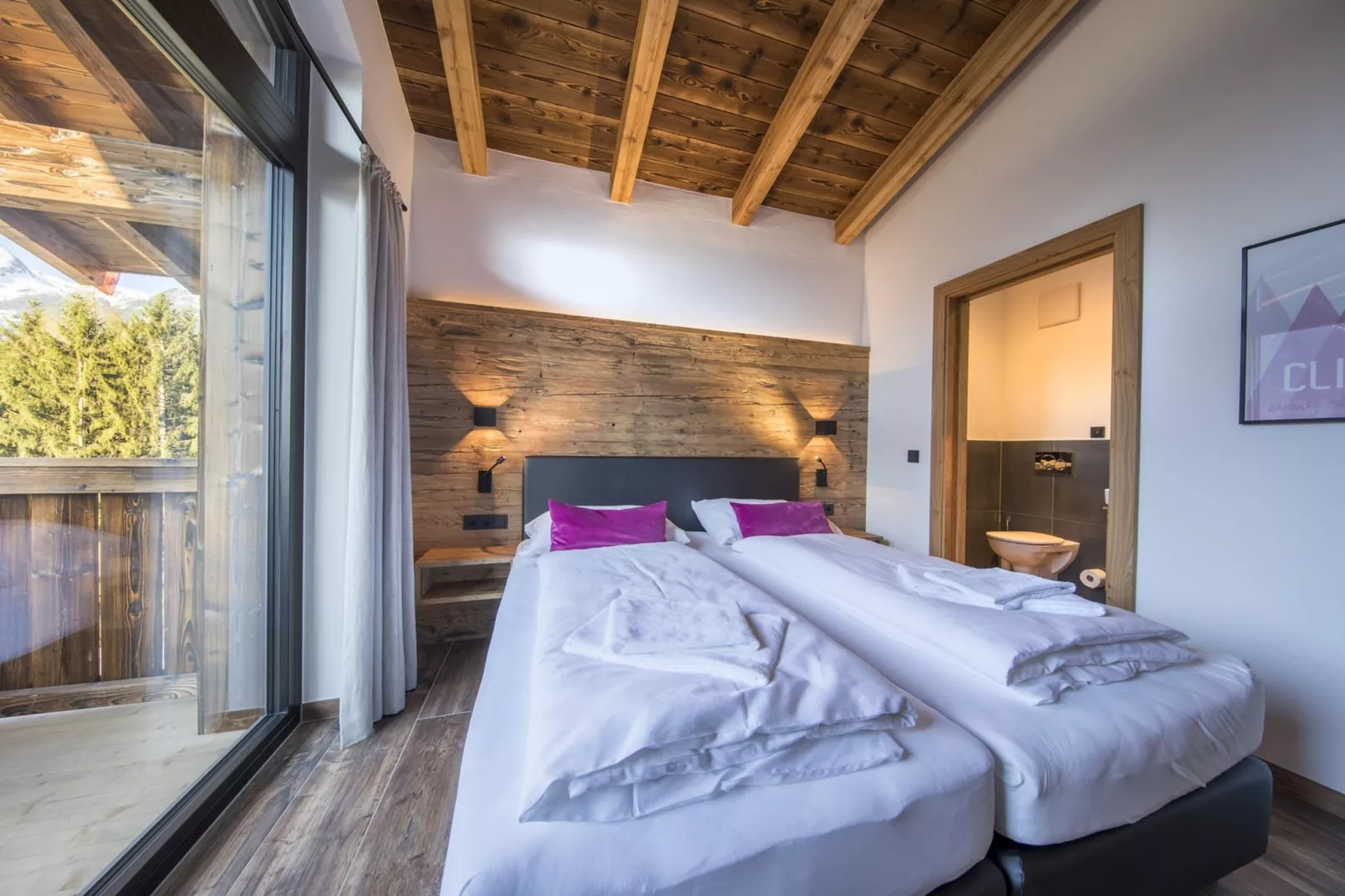 Nationalpark Chalet Schwarze Wand-Slaapkamer