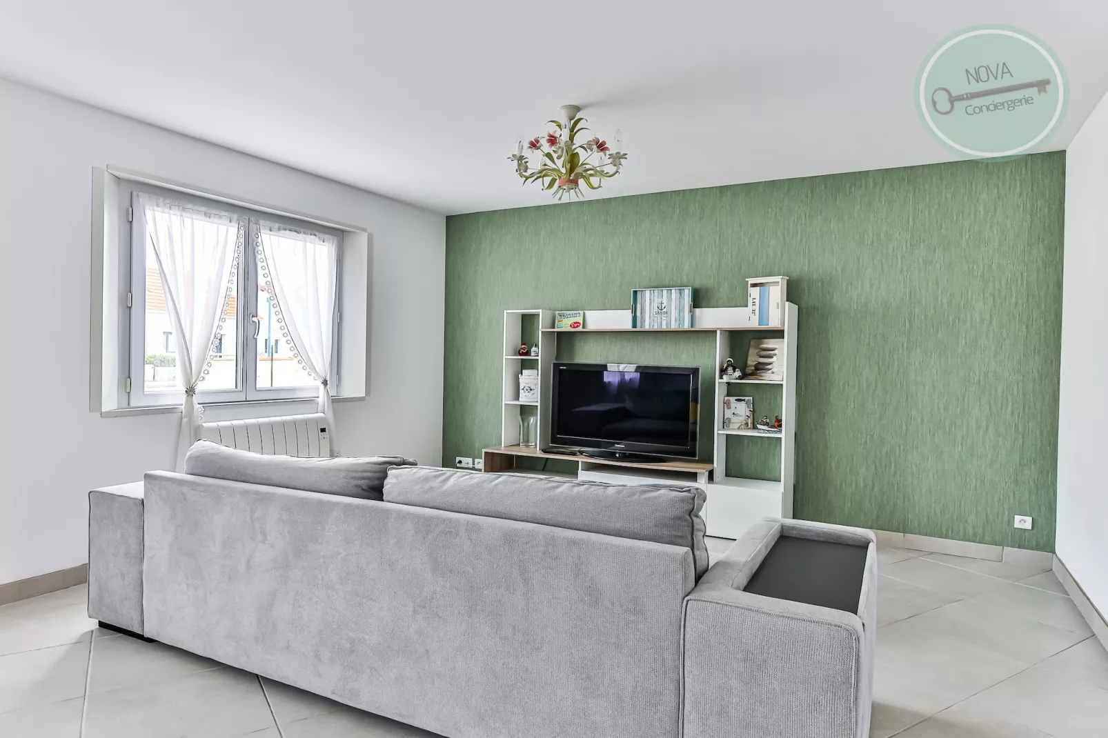 Maison Ker Mona entre plage et commerces-Woonkamer