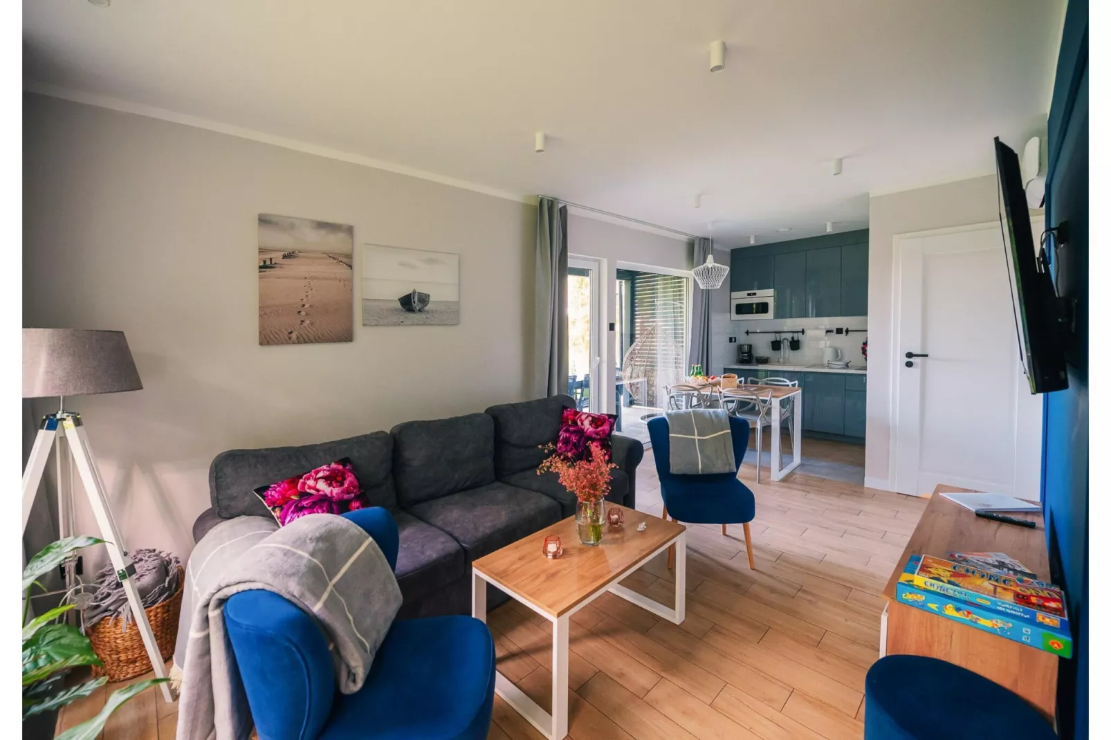 Villa Hoff Ferienhäuser Domek 4 Pers-Woonkamer
