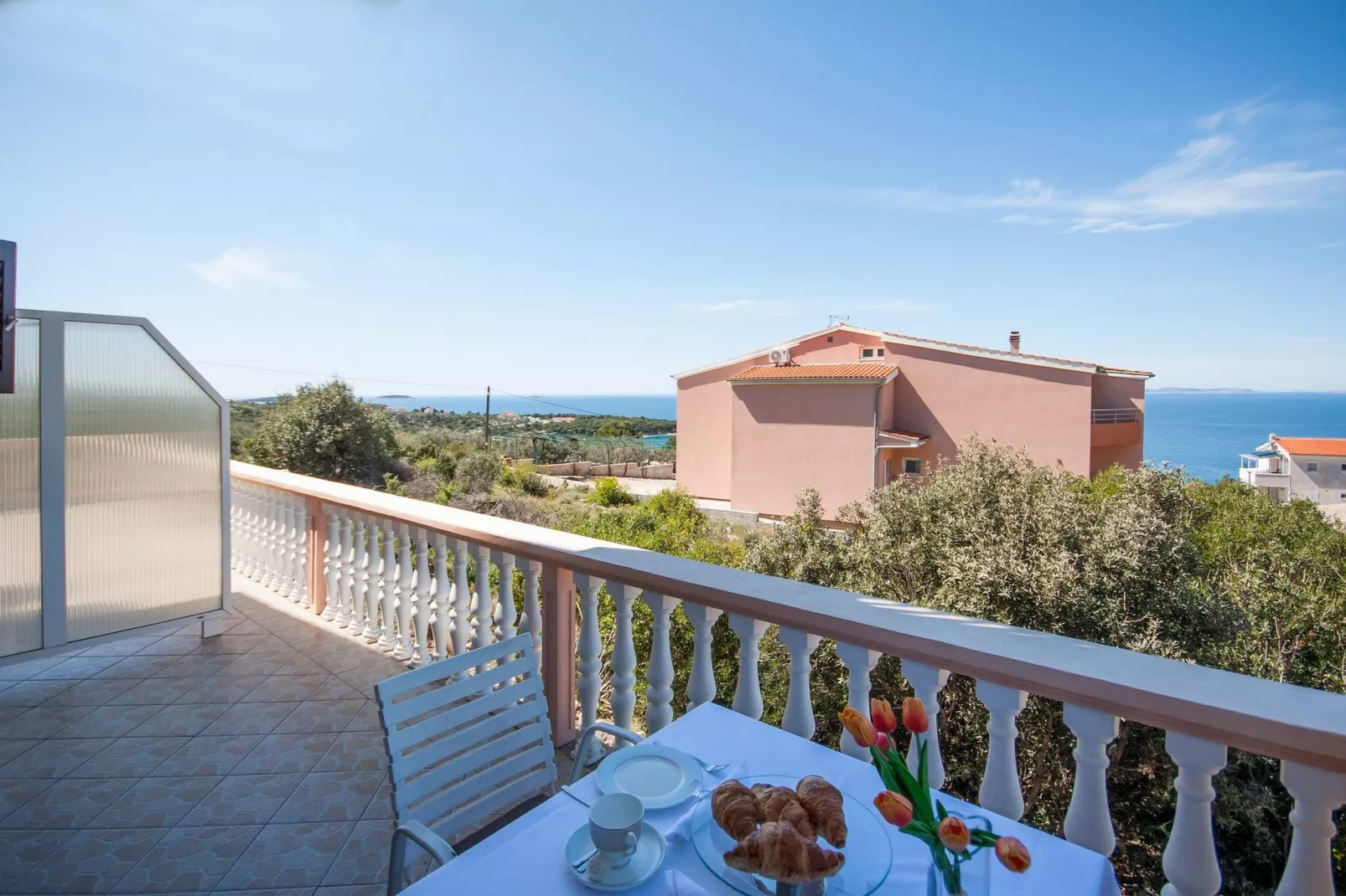 Apartments and Rooms Mikelin - Blue Room 3-Terrasbalkon