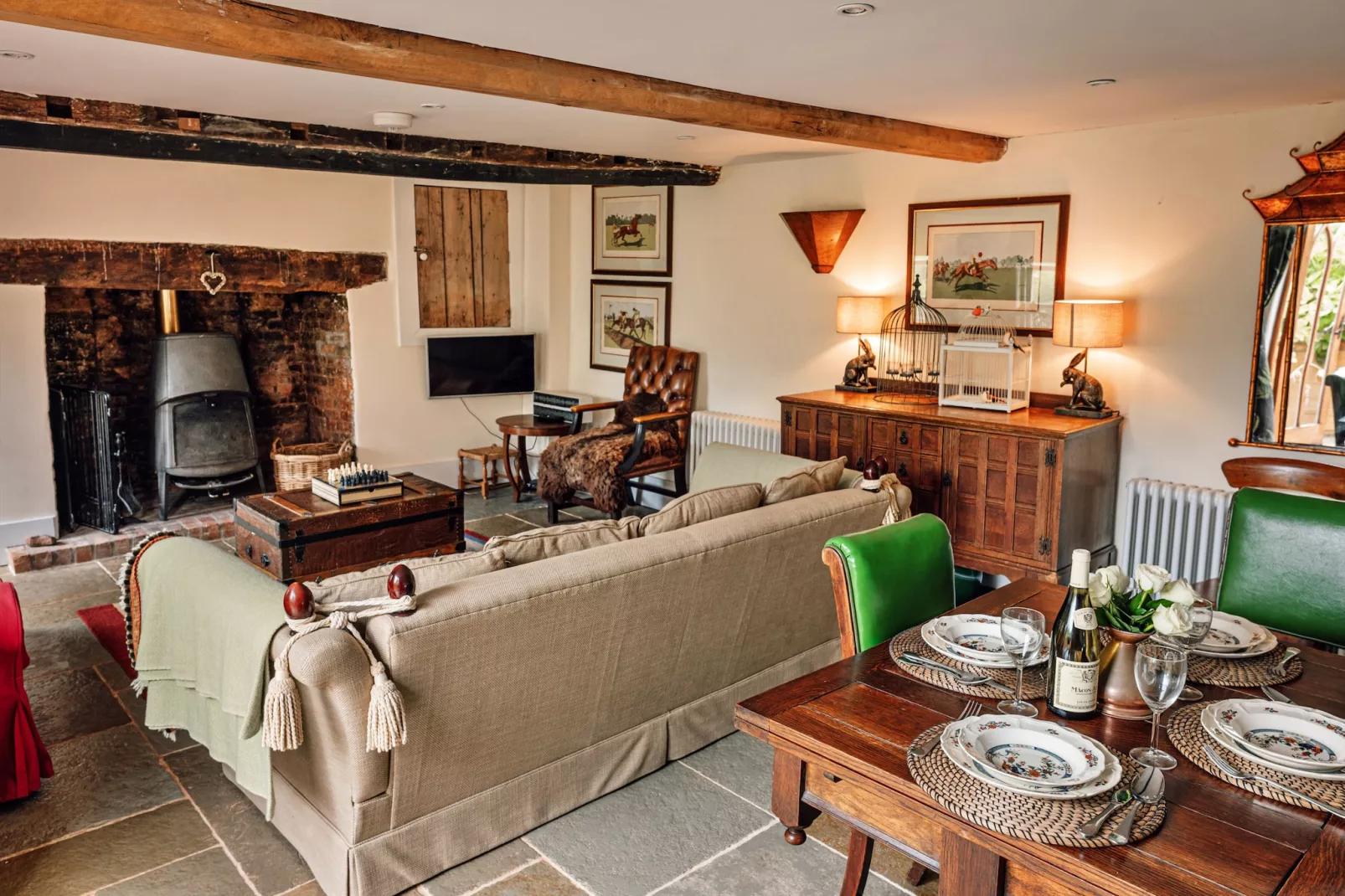 Beili Glas Cottage-Woonkamer