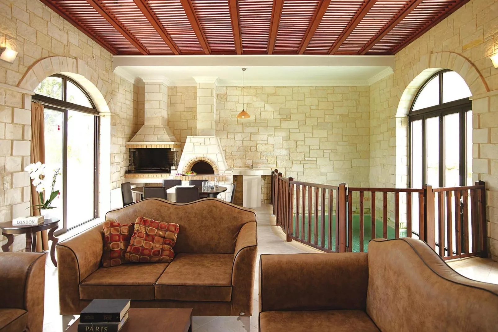 Caldera Villas Platanias - 2-bedroom Villa 180 qm-Woonkamer