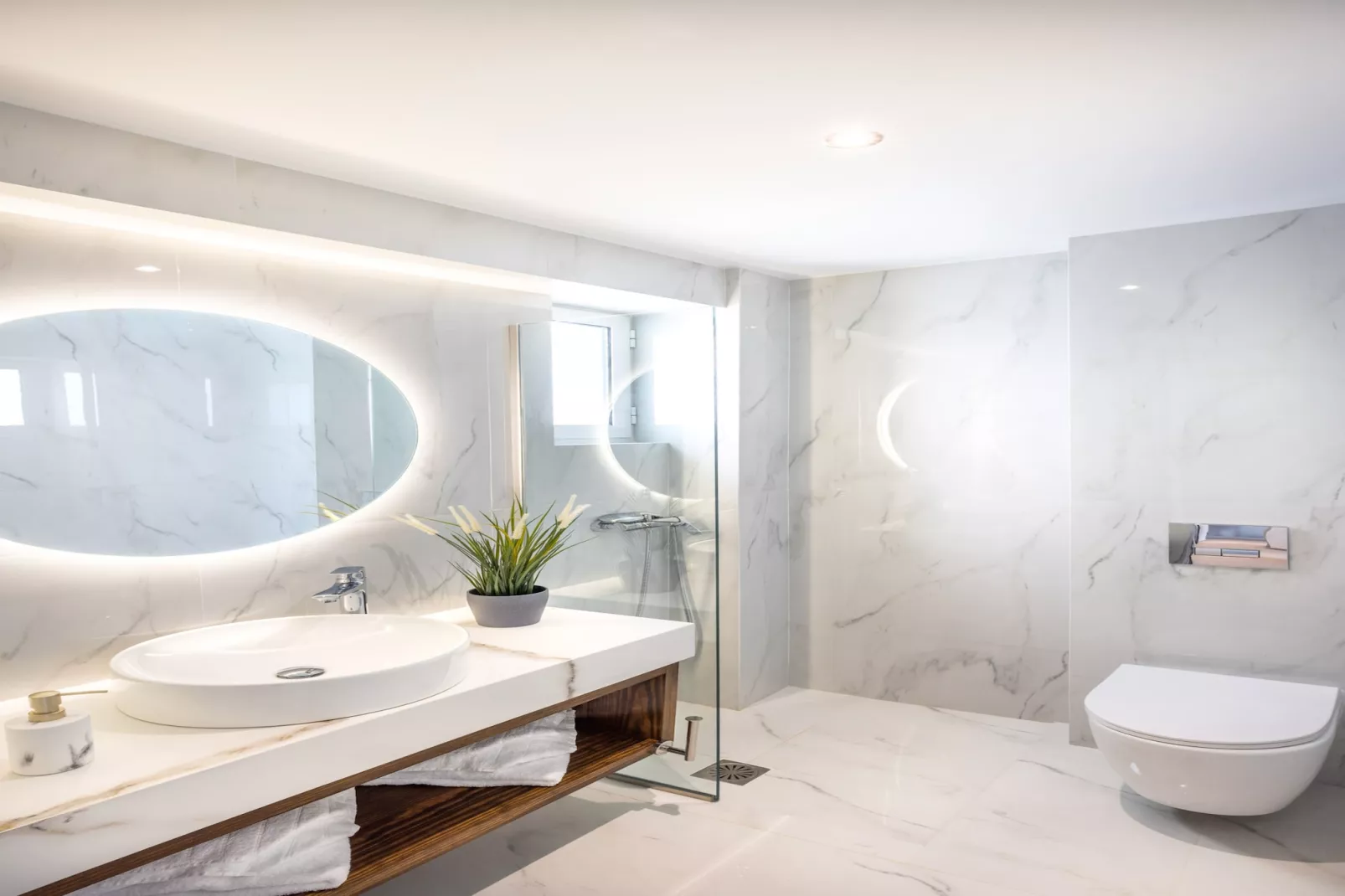Creta Sun, 202 Mezzanine City View-Badkamer