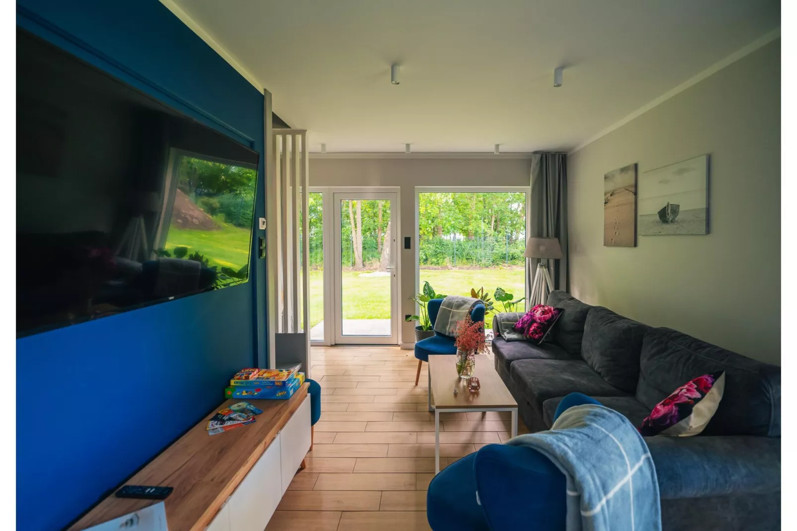 Villa Hoff Ferienhäuser Domek 6 Pers-Woonkamer