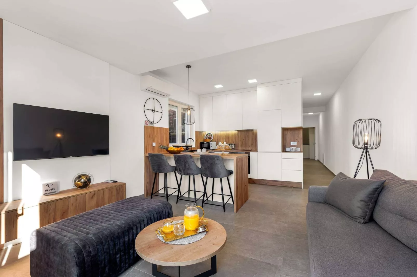 Apartments Velic - Two bedroom apartment A-Woonkamer
