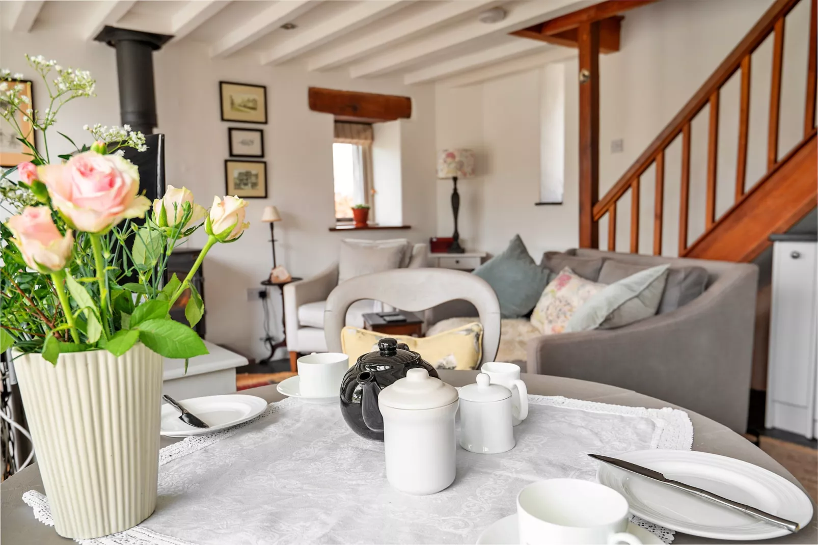 The Coach House at Tyddyn-y-Felin-Eetkamer