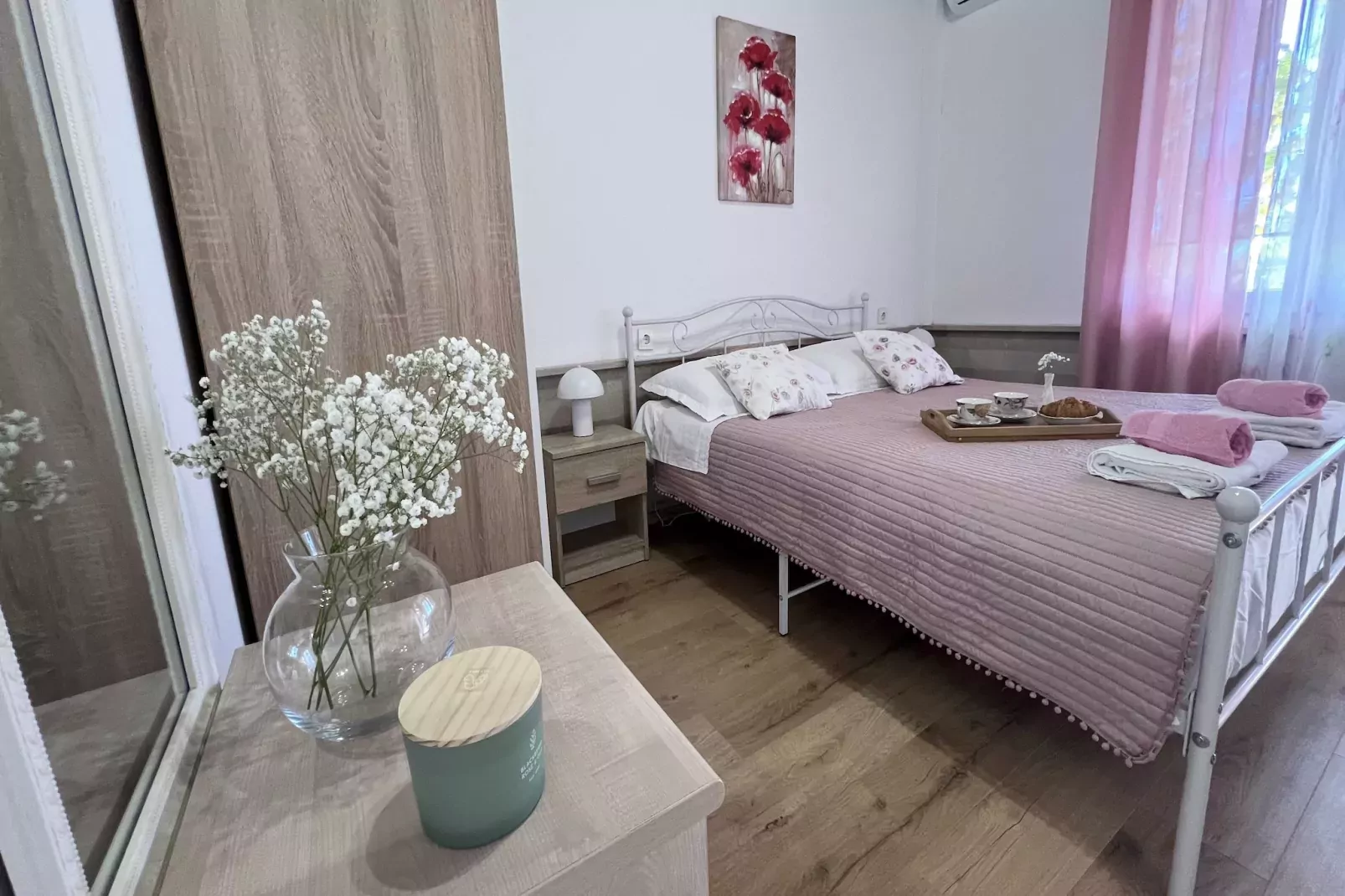Apartmani Vela Makarska - Two Bedroom Apartment With Balcony-Slaapkamer
