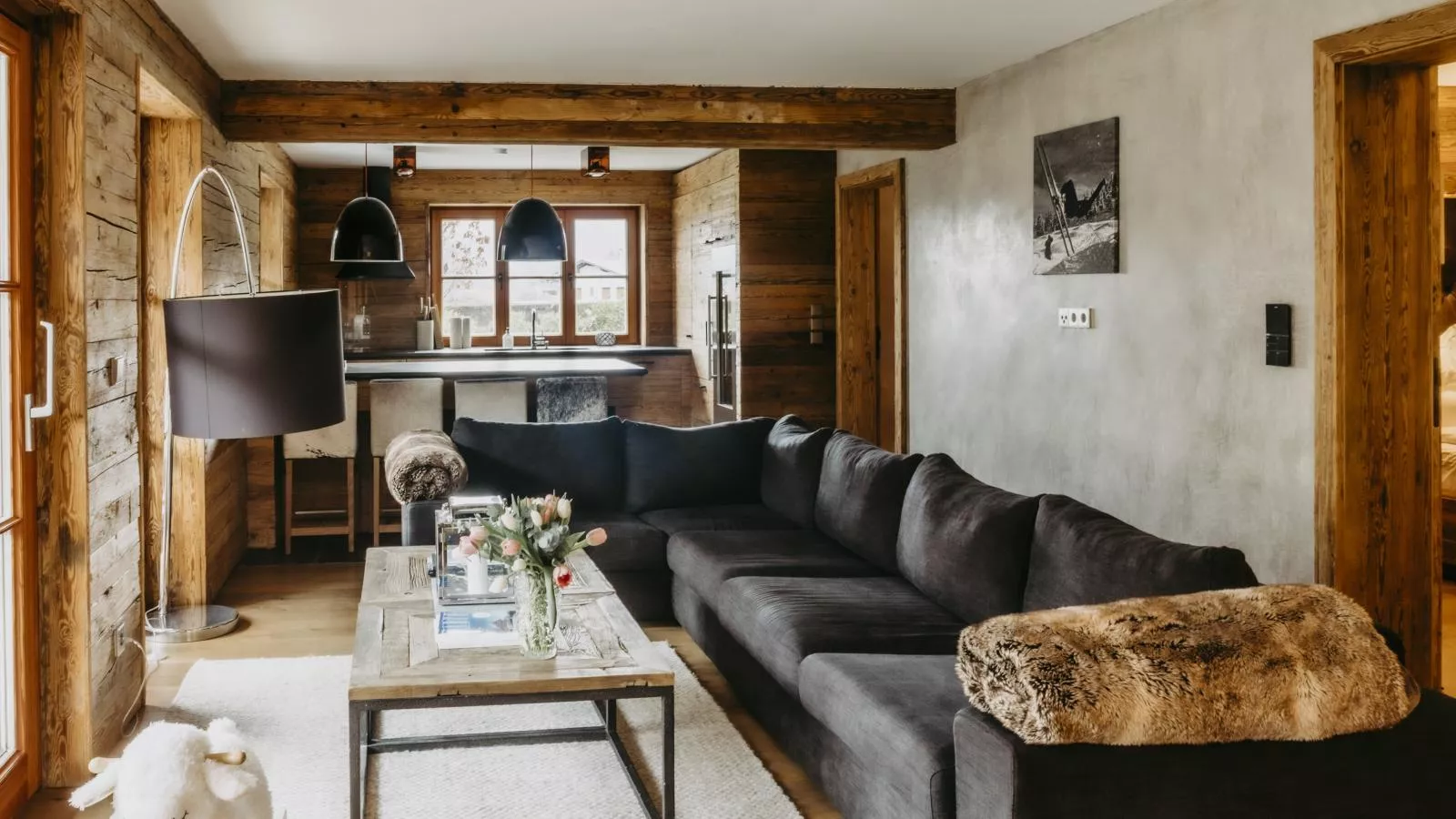 Chalet-Apartment Lavendel am Lift-Woonkamer