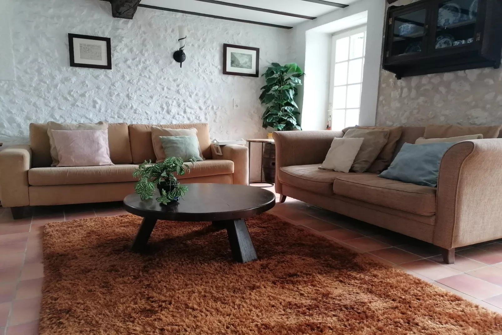 Maison de vacances Lusignac zonder gastverblijf-Woonkamer