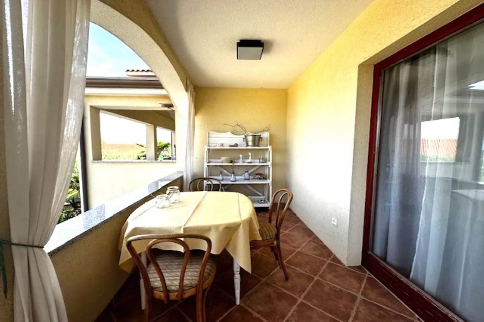 Apartment Branko I in Porec, Istria-Terrasbalkon