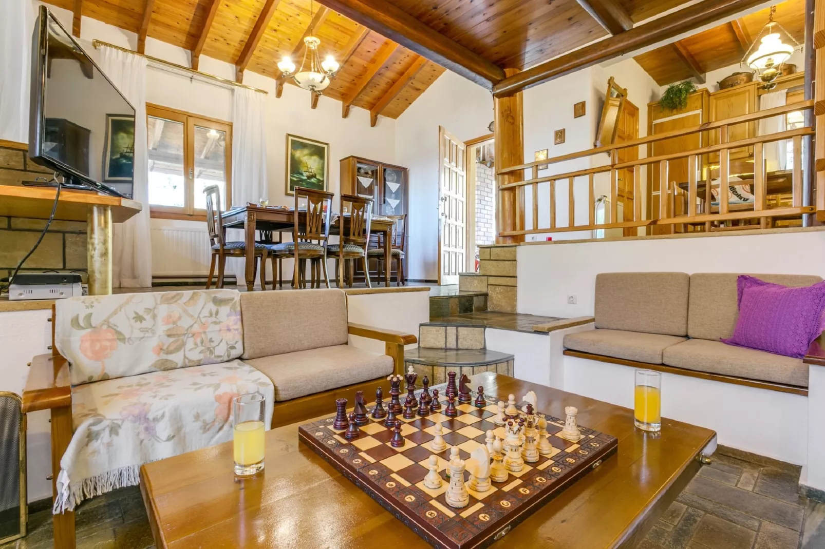 Villa Agapi-Woonkamer