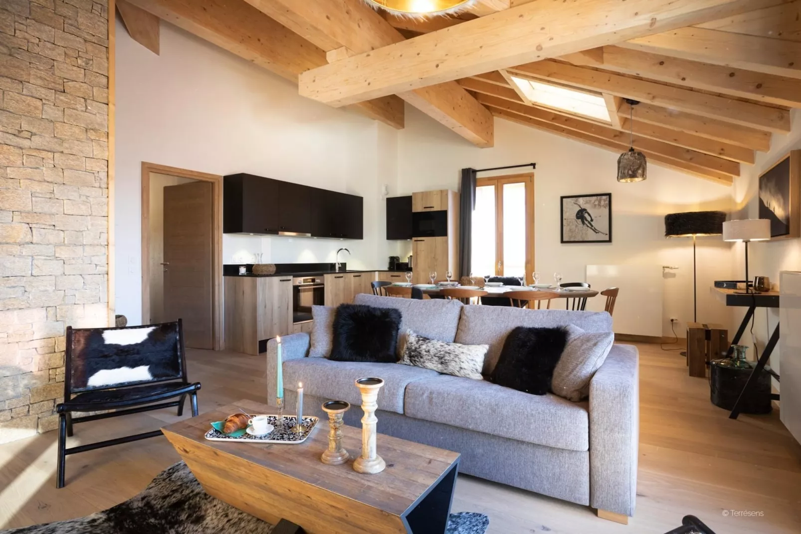 LES DEUX ALPES Neige et Soleil -A38S-Woonkamer