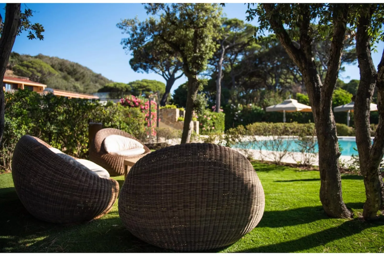 ROCCAMARE RESORT 1-Zi-App Studio Deluxe BK/TE 28 qm-Zwembad