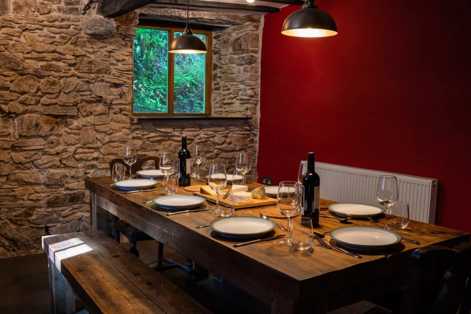 Lower Aylescott Farmhouse-Eetkamer