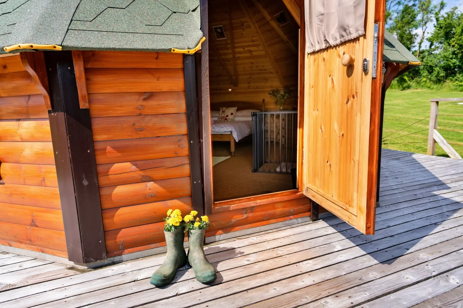 'Exmoor' Wooden Eco-Lodge-Buitenlucht