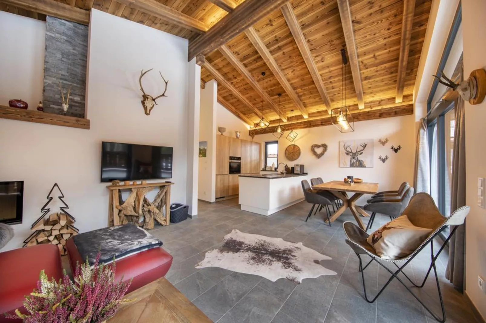 Nationalpark Chalet Keeseck-Woonkamer
