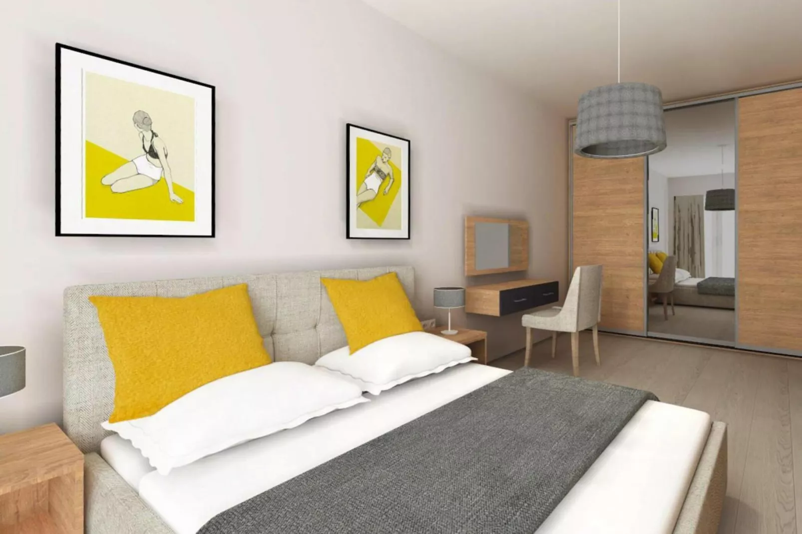 Apartamenty przy Nadmorskiej 104 38m2 Grzybowo-Slaapkamer