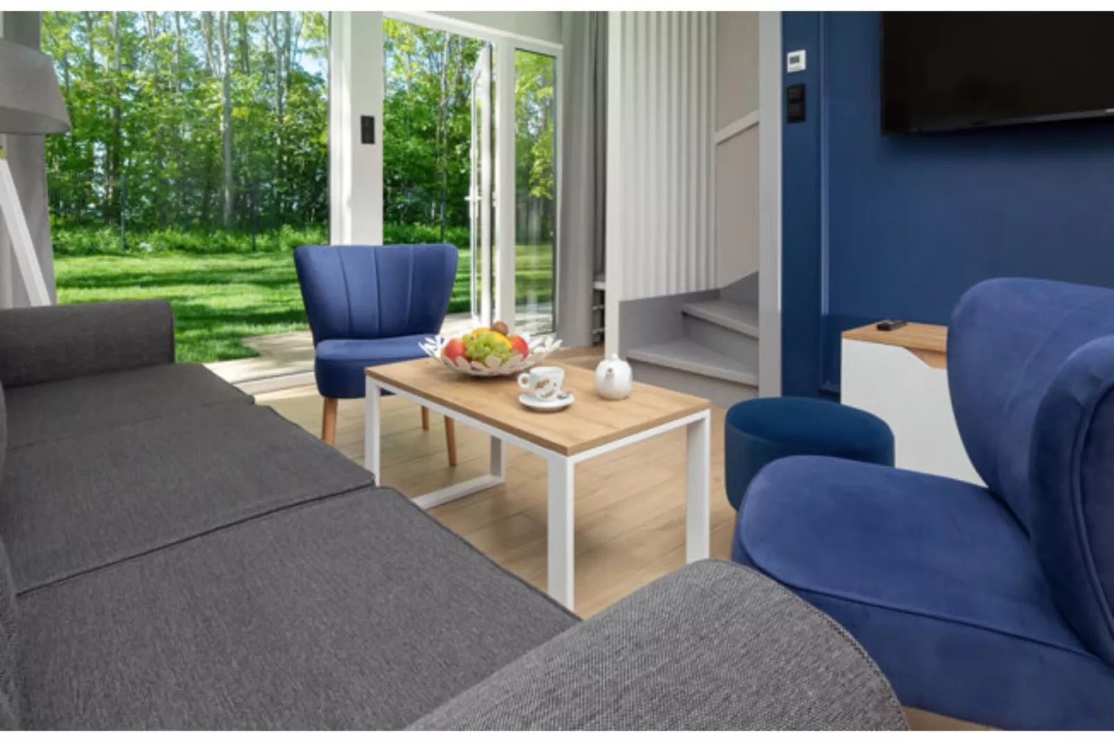 Villa Hoff Ferienhäuser Domek 4 Pers-Woonkamer