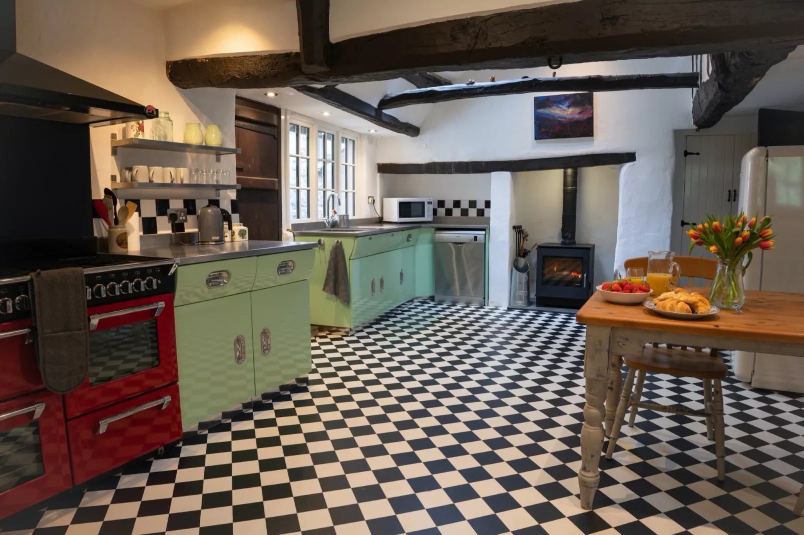 Lower Aylescott Farmhouse-Keuken