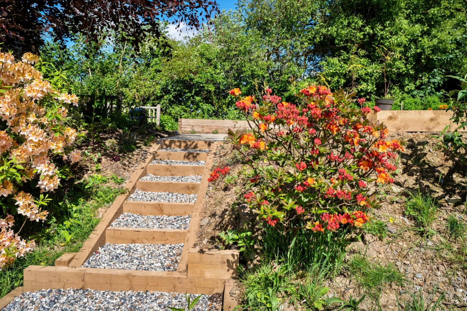 Dingles Farm Annexe-Tuinen zomer