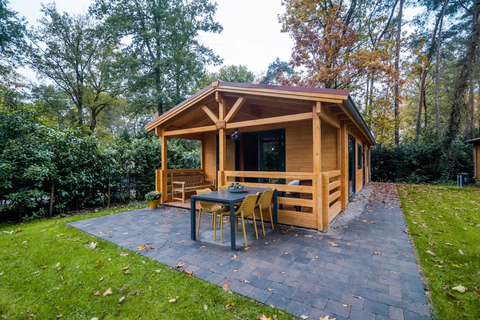 4-persoons wellness lodge-Uitzicht zomer
