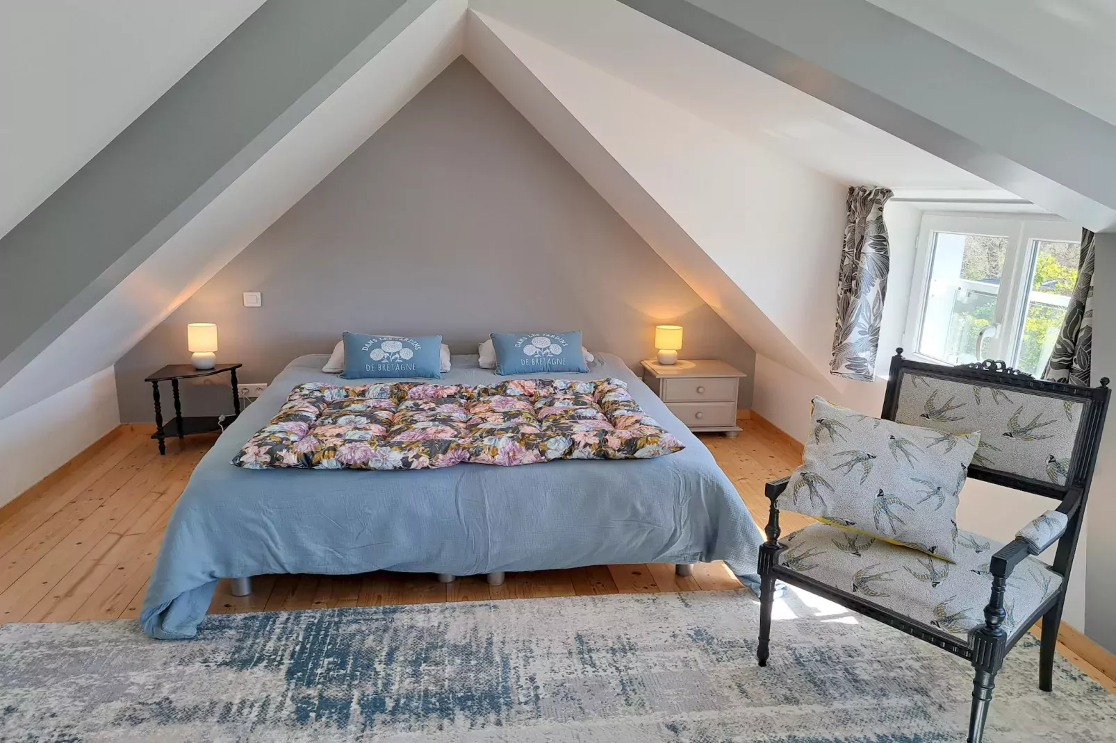 Granitsteinhaus in Strandnähe Trégunc-Slaapkamer