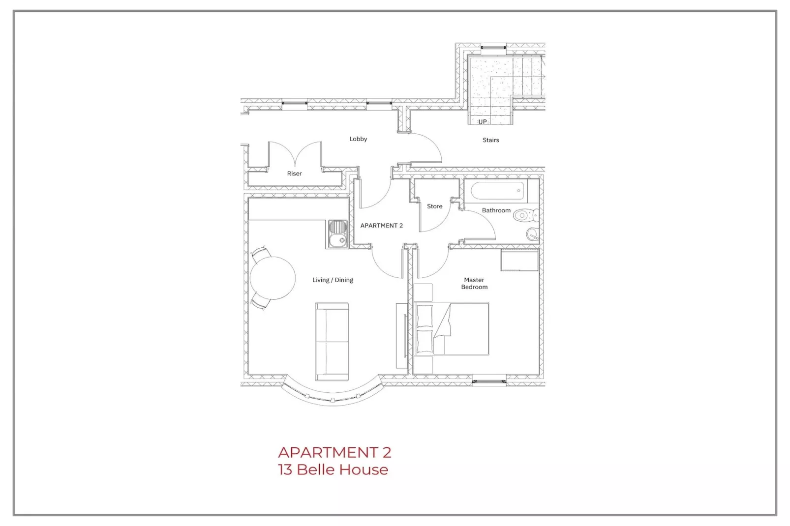 Belle House, Apt 2-Plattegrond