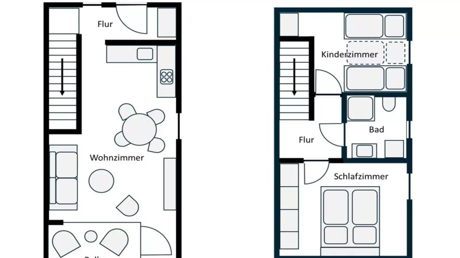 FeWo Schulzenhufe an der Ostsee-Plattegrond