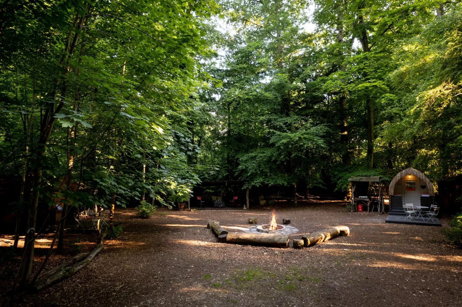 Bluebelle Glamping Pod-Buitenlucht